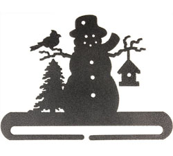 8 inch Frosty Snowman Split Bottom Charcoal