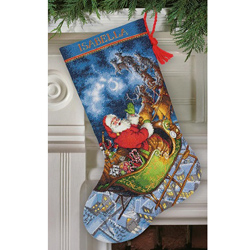Dimensions victorian carolers counted cross stitch christmas stocking kit  #8442